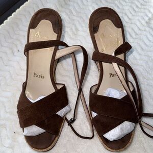 Vintage Christian Louboutin Espadrilles Wedge Sandals
